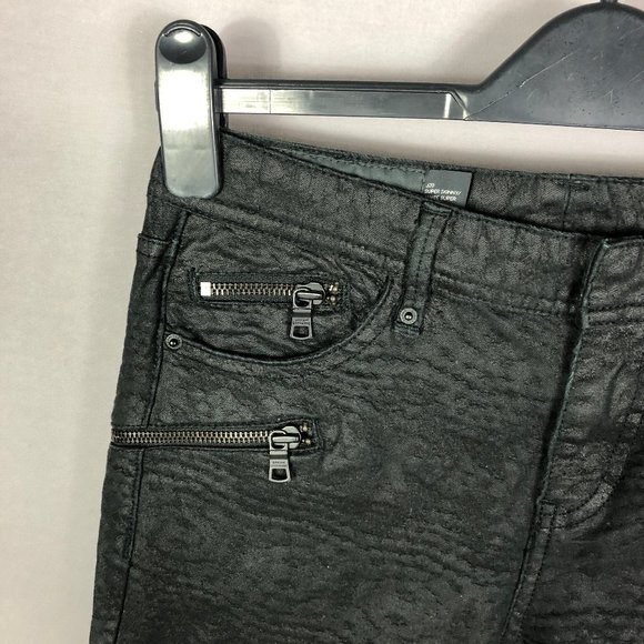A/X Armani Exchange Black Texture Super Skinny Jean Size 26 - Picture 4 of 8